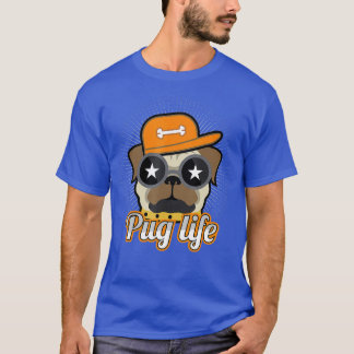 Pug With Sunglasses  Life Is A Pug  Dog Lover Gift T-Shirt