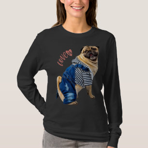 Pug Women Men Pug Mum Dad Life Love Dog Pet 13 T-Shirt