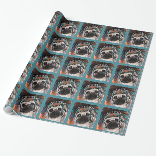  PUG WRAPPING PAPER (Unrolled)