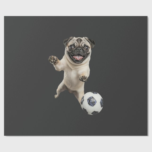 Pug   wrapping paper (Flat)