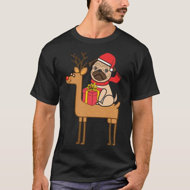 Pug Xmas T-Shirt (Front)