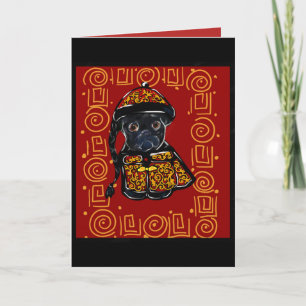 Pug Year of the Dog Holiday Card