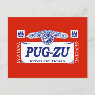 Pug-Zu Postcard
