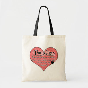 Pugalier Paw Prints Dog Humour Tote Bag