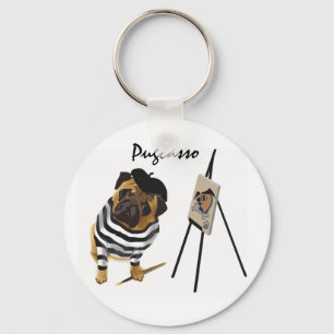 Pugcasso Keychain