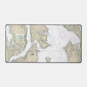 Puget Sound Seattle to Bremerton Nautical Chart Desk Mat