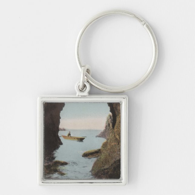 Puget Sound, WA - Cave in Deception Key Ring (Front)