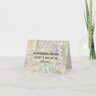 Puget Sound WA Nautical Chart Boater's Card