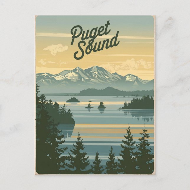 Puget Sound Washington Vintage  Postcard (Front)