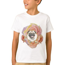 PugFlower Kid's Hanes Tagless T-Shirt