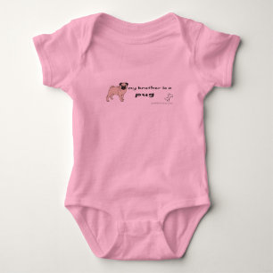 PugFullBodyBrother Baby Bodysuit