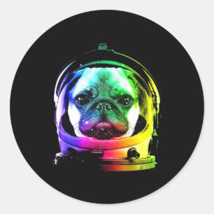 Puggie Lover Dog Colour Cute Classic Round Sticker