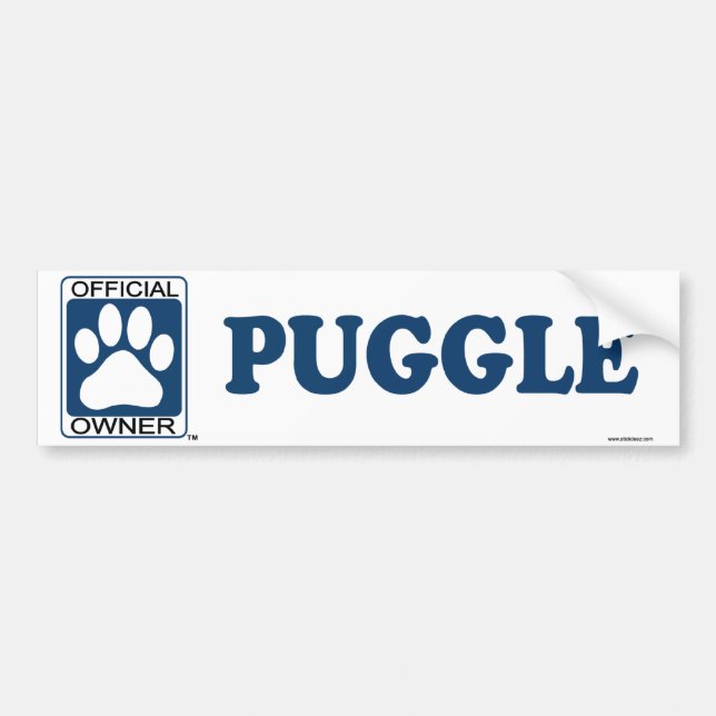 Puggle Blue Bumper Sticker (Front)