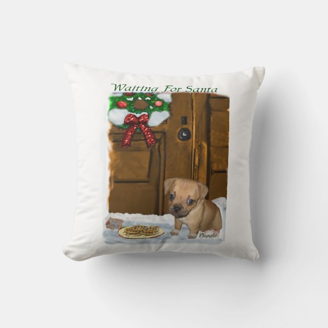 Puggle Christmas Cushion (Front)