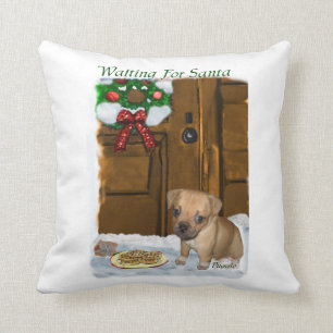 Puggle Christmas Cushion