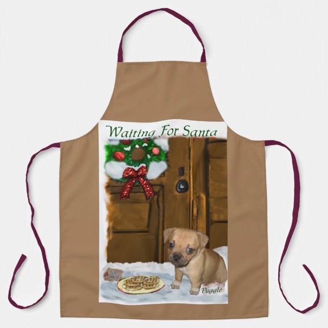 Puggle Christmas Gifts Apron (Front)