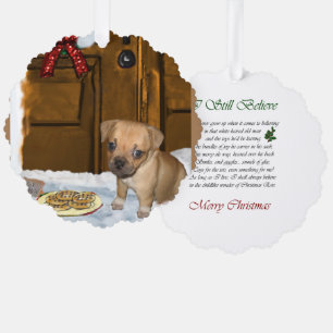 Puggle Christmas Gifts Tree Decoration Card