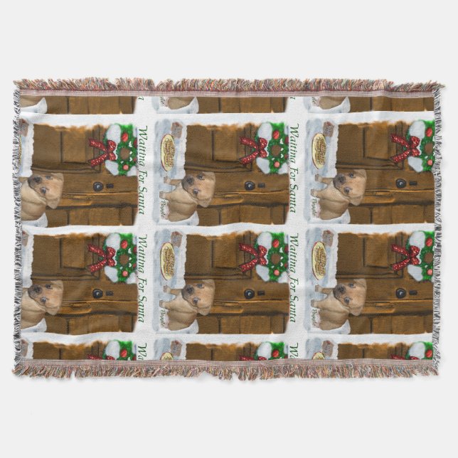 Puggle Christmas Throw Blanket (Front)