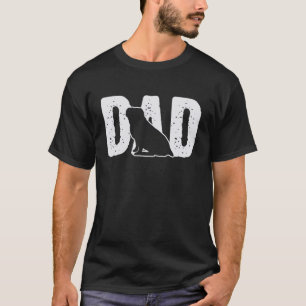 puggle Dad Father Silhouette Dog T-Shirt