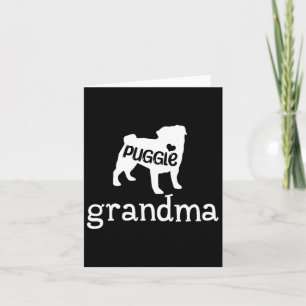 Puggle Dog Grandma Lover Gifts For Women Cute Dog  Card