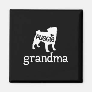 Puggle Dog Grandma Lover Gifts For Women Cute Dog  Magnet