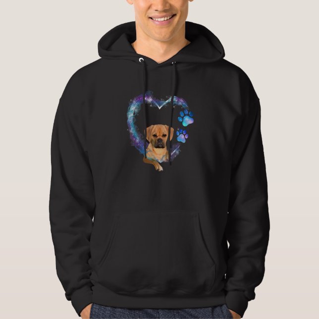 Puggle Dog in Heart Hoodie (Front)