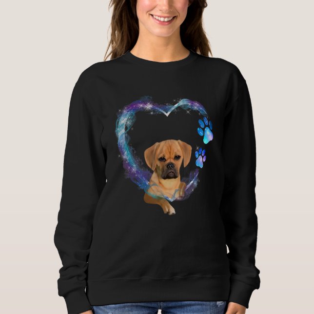 Puggle Dog in Heart Sweatshirt (Front)