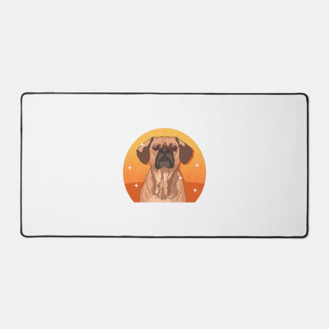 Puggle Dog Owner Puggles Lover Copy Desk Mat (Front)