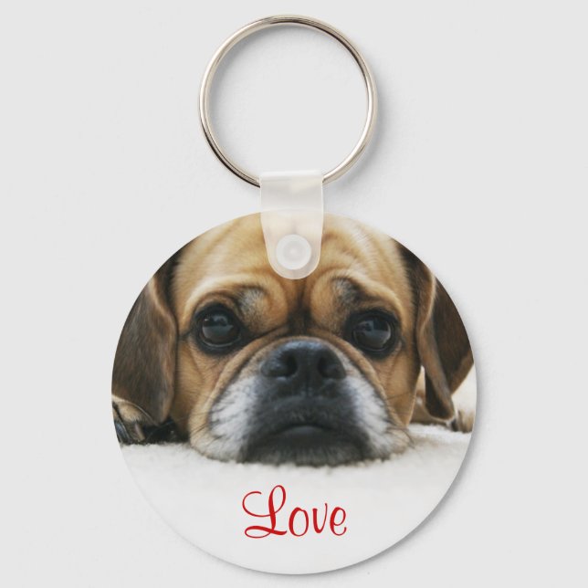 Puggle Love Keychain (Front)
