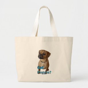 Puggle Lovers Gifts Large Tote Bag
