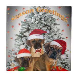 Puggle Merry Christmas Tiles
