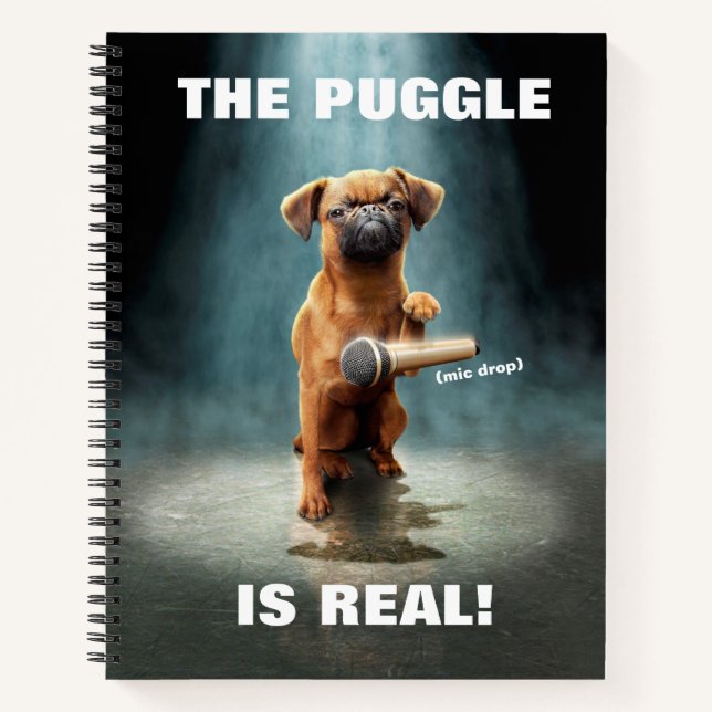 Puggle Mic Drop Notebook (Front)