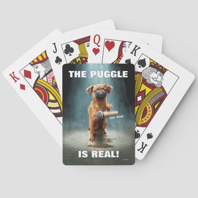 Puggle Mic Drop Playing Cards (Back)