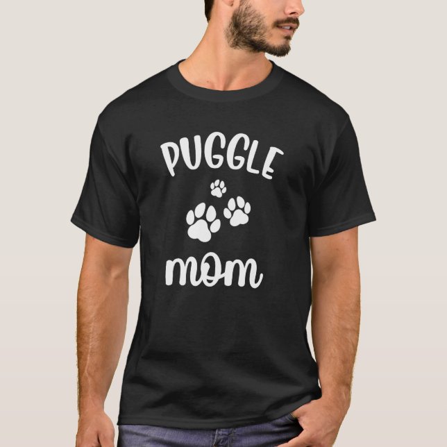 Puggle Mom Cute Dog T-Shirt (Front)