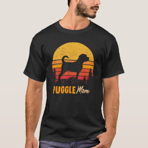 Puggle Mum Mama Vintage Retro Dog Women Gift T-Shirt