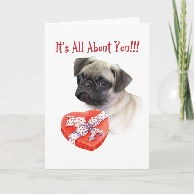 Puggle Puppy all about You Holiday Card (Front)