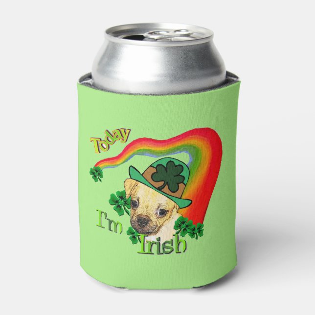 Puggle St Patricks Day Can Cooler (Can Front)