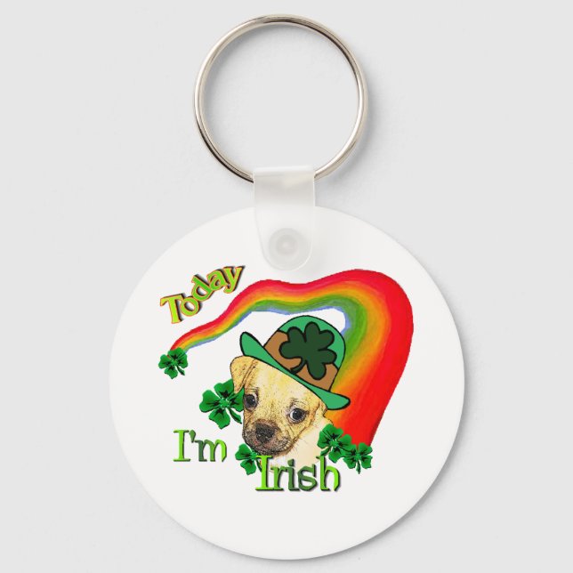 Puggle St Patricks Day Key Ring (Front)