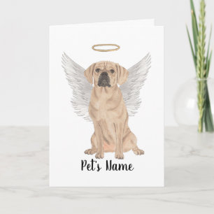 Puggle Sympathy Memorial Card