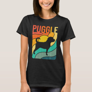 Puggle Vintage Retro Pet Dog Mum Dad Gift T-Shirt