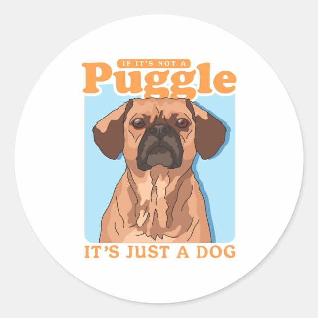 Puggles Dog Owner It's A Puggle Copy Classic Round Sticker (Front)