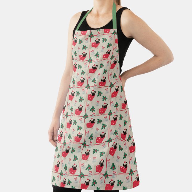 Puggy Christmas Apron (Insitu)