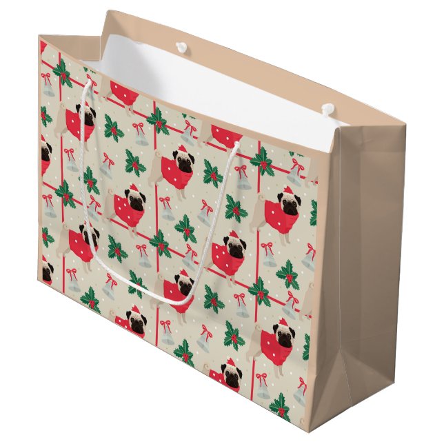 Puggy Christmas Gift Bags (Front Angled)