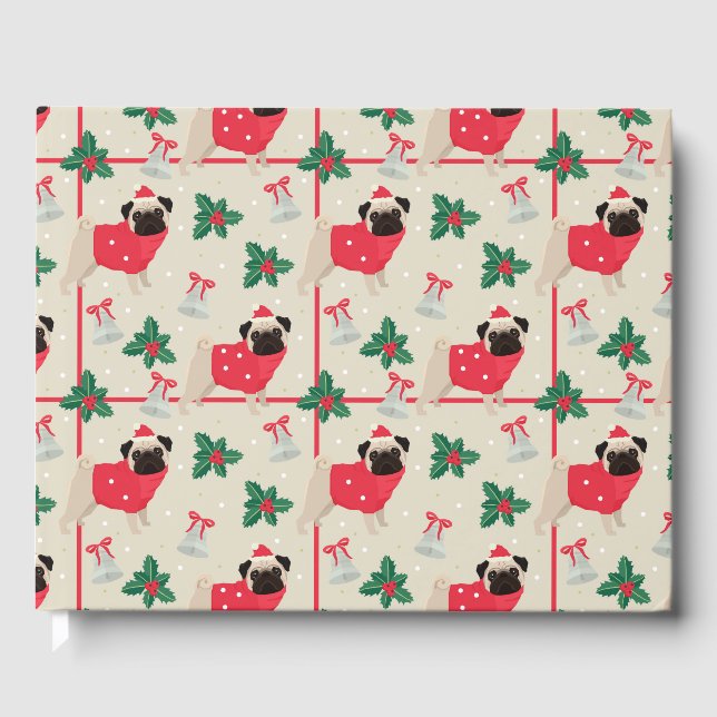 Puggy Christmas Guest Book (Front)