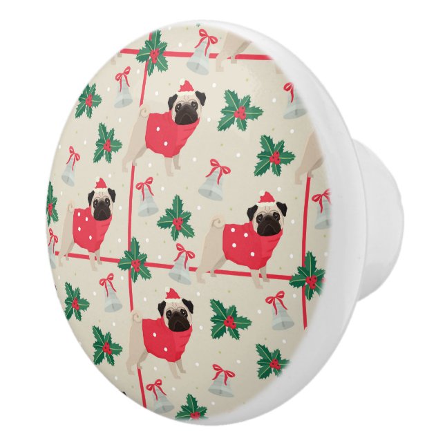 Puggy Christmas Knob (Right)