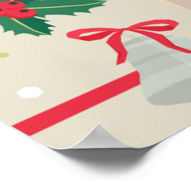 Puggy Christmas Poster (Corner)