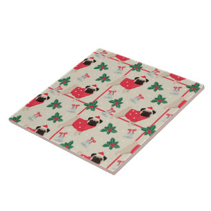 Puggy Christmas Tile