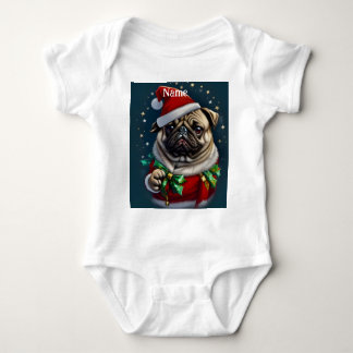 Puggy Claus Collection Baby Bodysuit