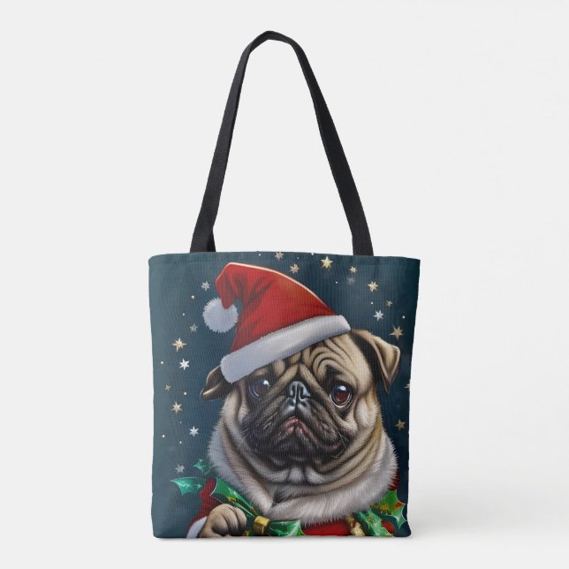 Puggy Claus Collection Tote Bag (Back)