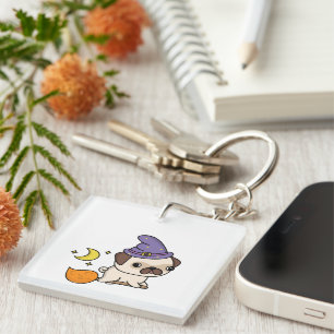 Puggy Witch Keychain